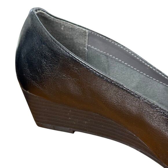 A2 Aerosoles Heelrest Love Spell Black Horse Bit Wedge Loafers Slip On Shoes 8.5 - Picture 3 of 16